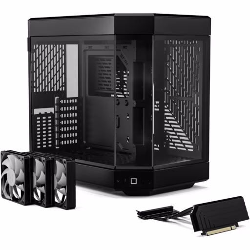 Imagen 0 de Gabinete Gamer HYTE Y60 BLACK, 3*120mm Fan Riser Cable PCIe4.0 Negro (Open Box)