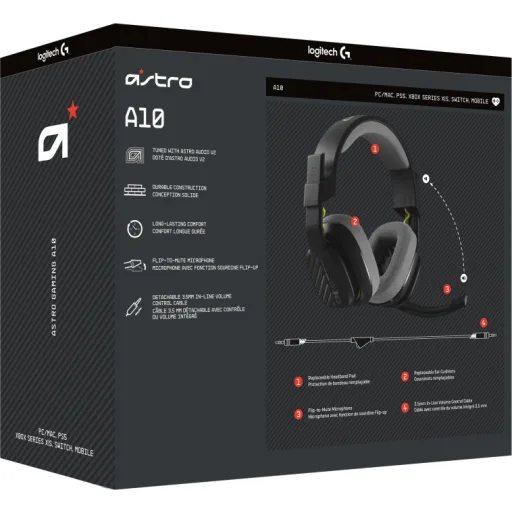 Imagen 6 de Astro Headset A10 Wireless PS4PS5XboxPC Black