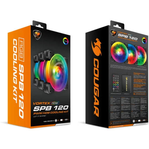 Imagen 9 de COUGAR VORTEX RGB SPB 120 - Kit de ventilador de armario del sistema - 120 mm