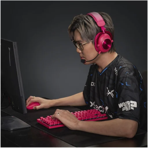 Imagen 6 de Logitech G PRO X TKL LIGHTSPEED Wireless Gaming Keyboard, Tactile Switches (GX Brown), Magenta - Teclado - sin teclado numérico - retroiluminación - Bluetooth, LIGHTSPEED - QWERTY - EE. UU. - interruptor: GX Brown Tactile - magenta
