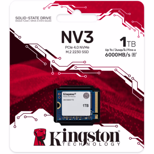 Imagen 2 de Unidad SSD Kingston NV3 1TB M.2 22*30 PCIe4x4 NVMe Lec6000MB/s Esc4000MB/s