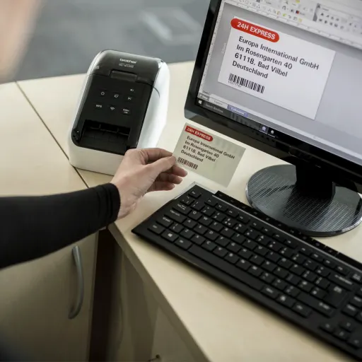 Imagen 3 de Rotuladora Brother QL 810W, 58mm 110cpm 600x300dpi USB Wireless (b/g/n)