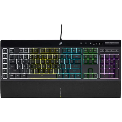 Imagen 0 de Teclado Gamer Alámbrico Corsair K55 Pro RGB USB 2.0 Inglés c/apoya muñeca Negro