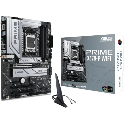 Imagen 7 de Tarjeta Madre Asus PRIME X670 P WIFI AMD AM5 4*DDR5 M.2 SATA3 LAN HDMI USB3.2