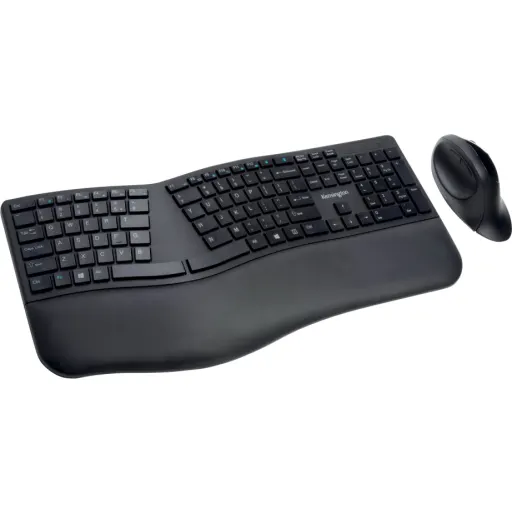 Imagen 10 de Kit Teclado Mouse Inalámbrico Ergonómico Kensington Pro Fit Ergo Bluetooth Negro