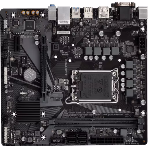 Imagen 4 de Tarjeta Madre Gigabyte H610M S2H V2 DDR4 LGA1700 12/13°G 2*DDR4 HDMI DP DVI mATX