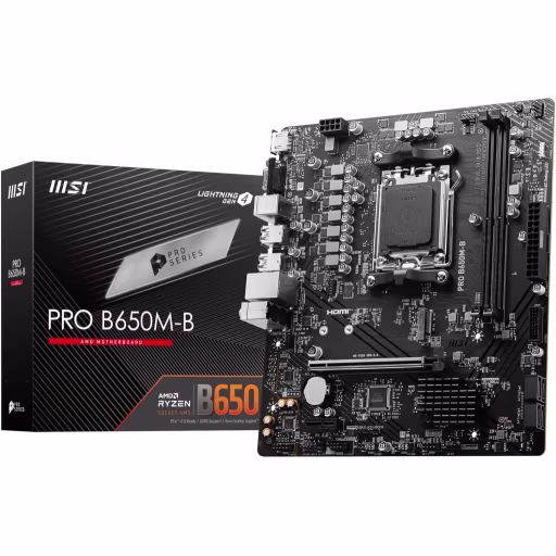 Imagen de Tarjeta Madre MSI PRO B650M-B Socket AM5 2*DDR5 HDMI D-Sub 1*PCIex16 Slot LAN