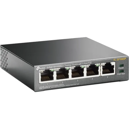 Imagen 1 de Switch TP-Link TL-SF1005P, 5 Puertos RJ45, 10/100 Mbps, Protección de sobrecarga