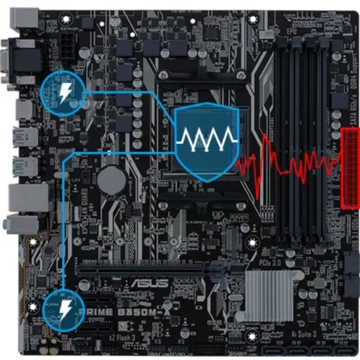 Imagen 13 de Tarjeta Madre Asus PRIME A320M-K LGA AM4 DDR4 2*PS2 VGA HDMI M.2 USB3.0 mATX