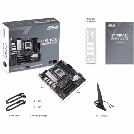 Imagen 7 de Tarjeta Madre Asus PRIME B650M-A AX II AMD AM5 WiFi BT 4*DDR5 2*M.2 8*SATA mATX