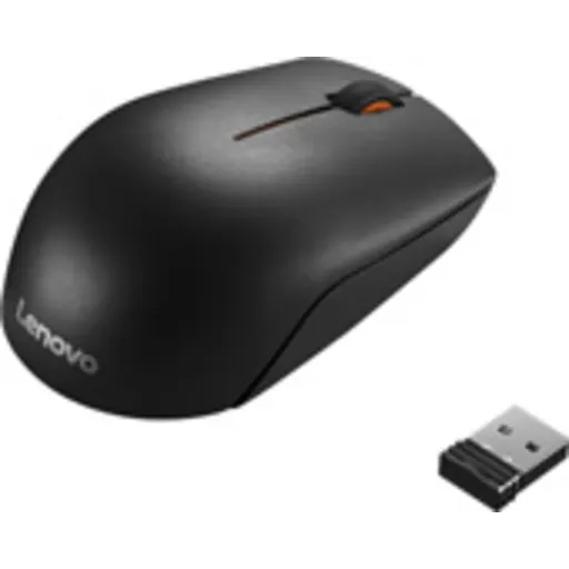 Imagen 2 de Mouse Inalámbrico Lenovo 300 Wireless Óptico 1000DPI 125Hz Ambidiestro USB Negro