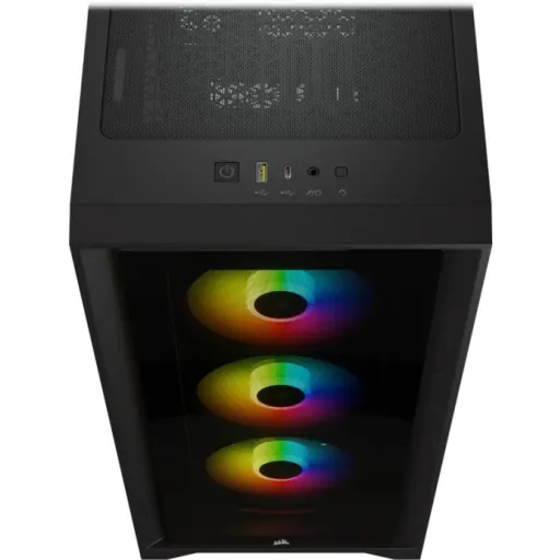 Imagen 7 de Gabinete Gamer Corsair 4000X RGB Vidrio templado USB-C 3.1 Media Torre ATX Negro