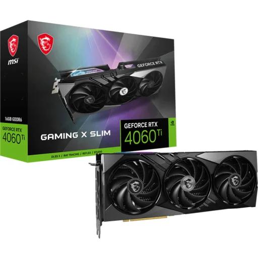 Imagen 0 de Tarjeta de Video MSI GF-RTX 4060 Ti GAMING X SLIM 16GB GDDR6 PCIe4x8 3*DP HDMI