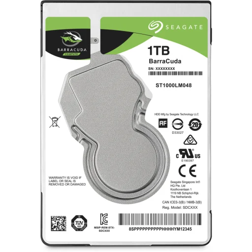 Imagen 0 de Disco Duro Seagate Barracuda 1TB 2.5" 7mm 5400 RPM SATA III 6GB/s 128 MB