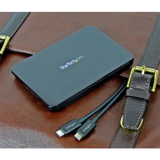 Imagen 1 de Cofre Porta Disco Duro StarTech p/HDD-SSD 2.5" Host USB 3.1 Gen 2 Tipo-C Negro