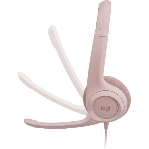 Imagen 3 de Audífonos Alámbricos Logitech H390 c/Mic bidirec Cancelacion de ruido USB Rosado