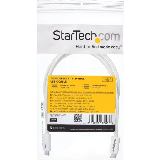 Imagen 7 de Cable Thunderbolt compatible con USB-C y DisplayPort Longitud 1 Metro, Blanco