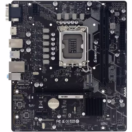 Imagen 1 de Tarjeta Madre BIOSTAR H610MH v6.0 LGA1700 14°G 2*DDR4 1*M.2 HDMI VGA PS/2