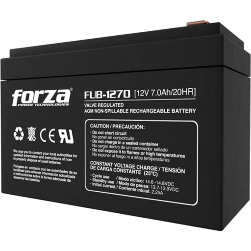 Imagen 1 de Bateria para UPS Forza FUB-1270, 12V 7.0Ah 750VA Ácido Plomo Tiempo Ejec 22min