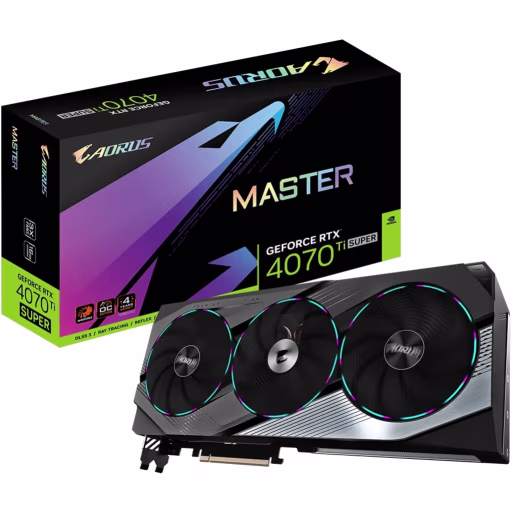 Imagen 0 de Gigabyte AORUS GeForce RTX 4070 Ti SUPER MASTER 16G [GV-N407TSAORUS M-16GD]
