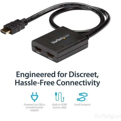 Imagen 9 de Adapdador 4K HDMI Video Splitter 2 Salida HDMI 30 Hz Alimentación USB Negro