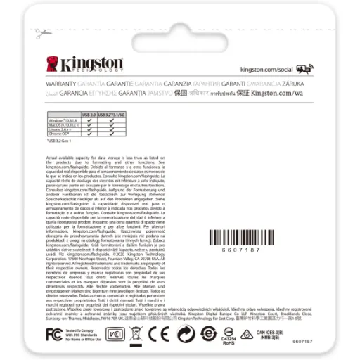 Imagen 4 de Pendrive 512GB Kingston DataTraveler Kyson USB-A 3.2 Lec200MB/s Esc60MB/s Metal