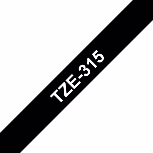 Imagen 0 de TZE 315 6mm Black on white tape