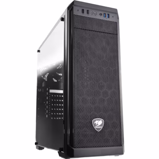 Imagen 1 de Gabinete Cougar MX330, Mid Tower 2*USB2.0 2*USB3.0 Panel Transparente ColorNegro