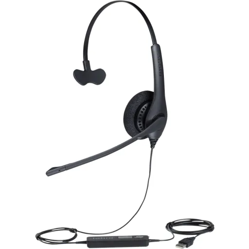 Imagen 0 de Cintillo Jabra Biz 1500 Monoaural alámbrico USB Micrófono c/Control Color Negro