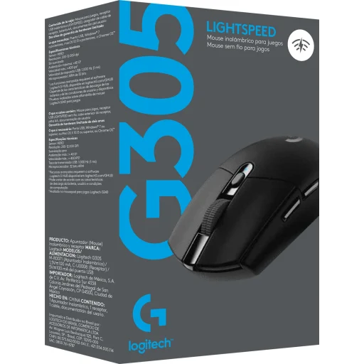 Imagen 1 de Mouse Gamer Inalámbrico Logitech G305 LigthSpeed 12000dpi 6 Botones Color Negro