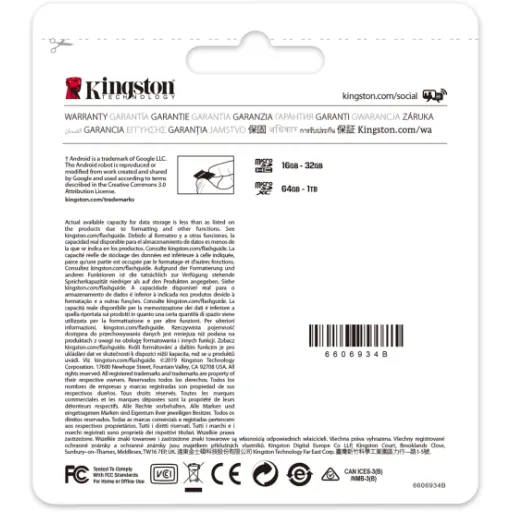 Imagen 5 de Memoria MicroSDHC 256GB Kingston MicroSDHC/SDXC Canvas Select Plus 100R/85R