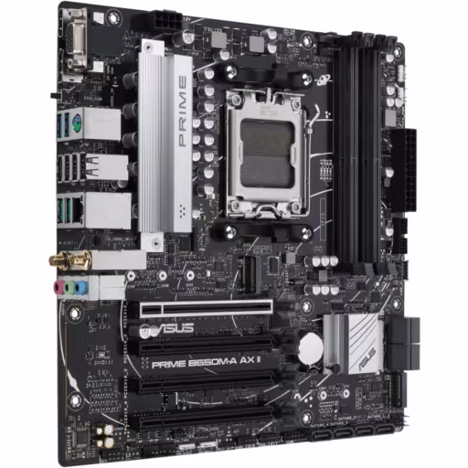 Imagen 1 de Tarjeta Madre Asus PRIME B650M-A AX II AMD AM5 WiFi BT 4*DDR5 2*M.2 8*SATA mATX