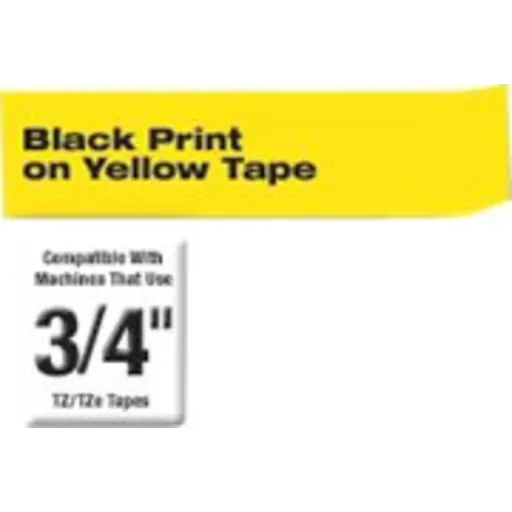 Imagen 3 de Cinta Rotuladora Brother TZE-S641 Negro Sobre Amarillo Indstrl. 18mm x 8mt