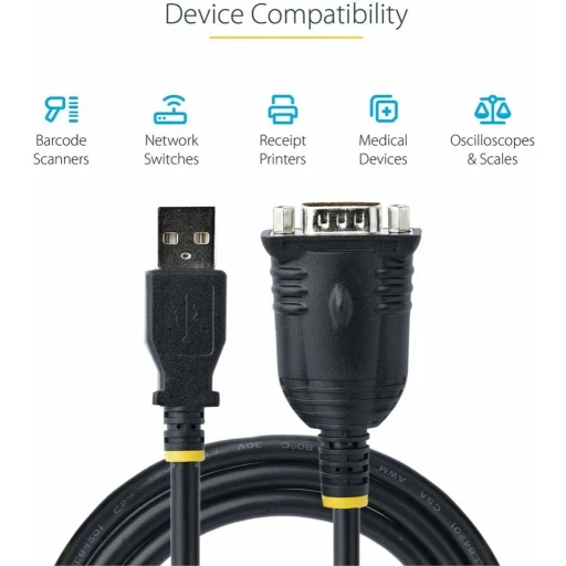 Imagen 10 de Cable Adaptador USB a Serial RS232 1mt 3ft para PLC/Impresora/Escáner - StarTech