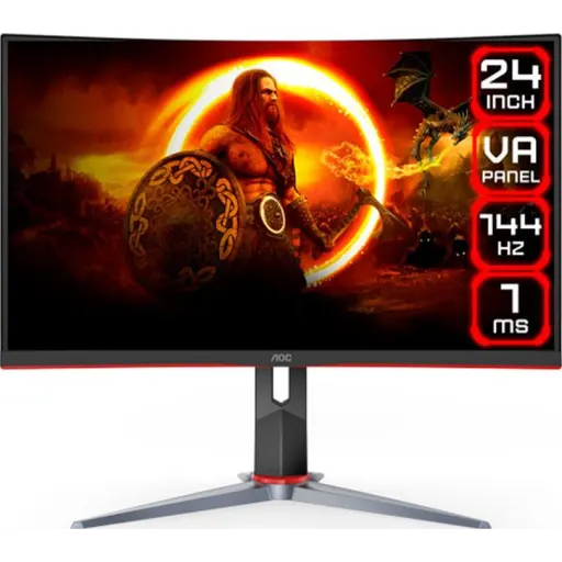 Monitor Gamer Curvo AOC C24G2 23.6"" FHD 1920*1080 LED VA DP 2*HDMI VGA 1ms 165Hz