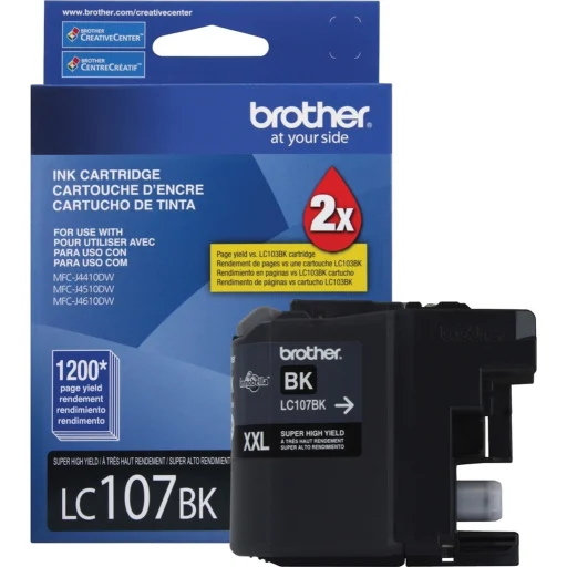 Imagen 0 de Cartridge Brother LC-107BK Negro para MFC-J4510DW, 1200 Páginas