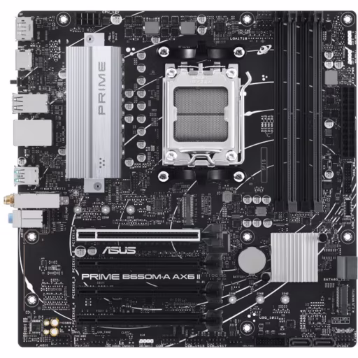 Imagen 1 de Tarjeta madre Asus Prime B650M-A AX6 II AM5 AMD 4*DDR5 WiFi DP HDMI USB 10Gbps
