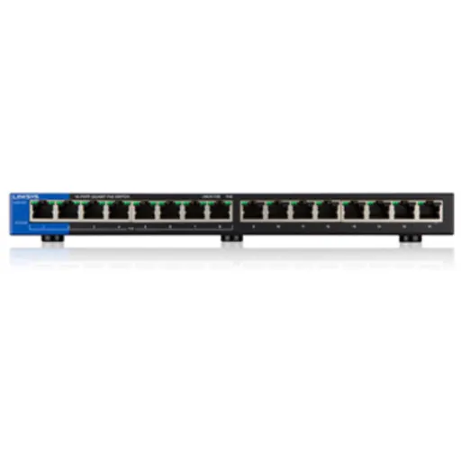 Imagen 1 de Switch Linksys LGS116P 16-PORT BUSINESS DESKTOP GIGABIT POE+ 