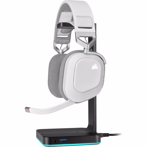 Imagen 2 de CORSAIR Gaming HS80 RGB - Auricular - tamano completo - 2,4 GHz - inalambrico - 