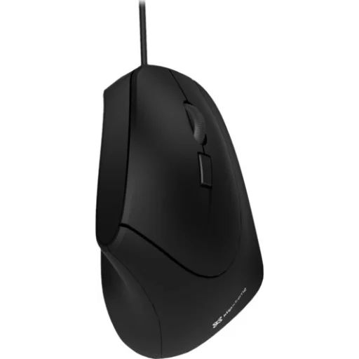 Imagen 7 de Mouse Ergonómico Alámbrico KlipX KMO-506 Óptico 1600dpi 6 Botones USB Negro