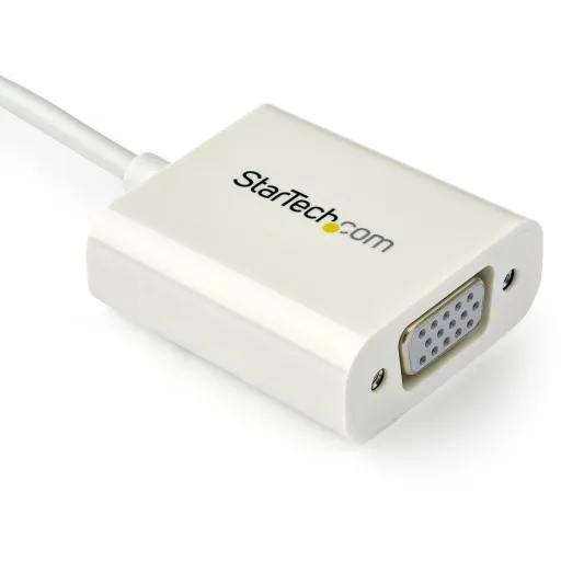 Imagen 1 de Adaptador Gráfico USB-C a VGA USB 3.1 Tipo-C Color Blanco Resolucion 1920*1200