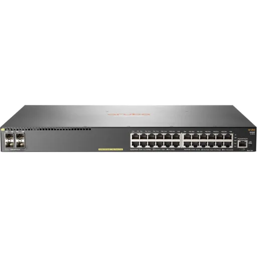 Imagen 1 de Switch HPE Gig. Ethernet Aruba 2930F 24G PoE+ 4*SFP 25 Ptos 10/100/100 Mbps 