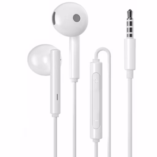 Imagen 0 de Audífonos Alámbricos Huawei AM115 con Micrófono/Volumen Conector 3.5mm Blanco