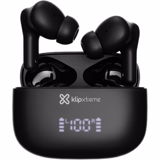 Imagen 0 de Klip Xtreme - True wireless earphones - Para Phone / Para Portable electronics / Para Tablet - Wireless - 26Hrs Hybdrid ANC Black