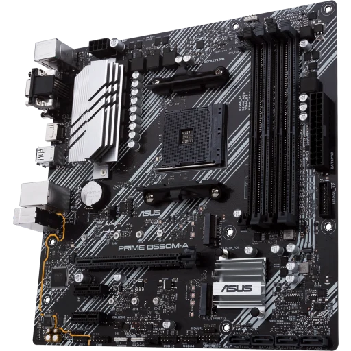 Imagen 2 de Tarjeta Madre Asus PRIME B550M-A/CSM AMD AM4 4*DDR4 LAN 2*M.2 DVI HDMI VGA mATX