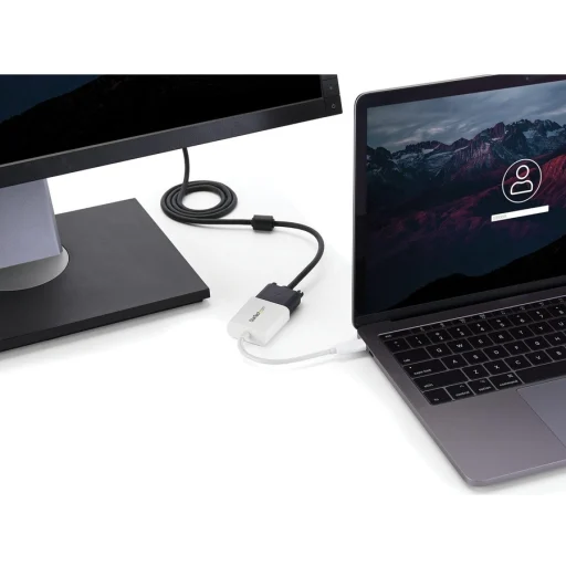 Imagen 10 de Adaptador Gráfico USB-C a VGA USB 3.1 Tipo-C Color Blanco Resolucion 1920*1200