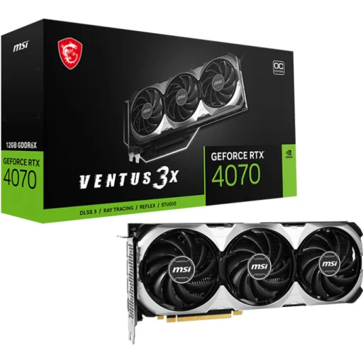 Imagen 1 de Tarjeta de Video MSI GF-RTX 4070 VENTUS 3X 12G OC 12GB GDDR6 3*DP HDMI