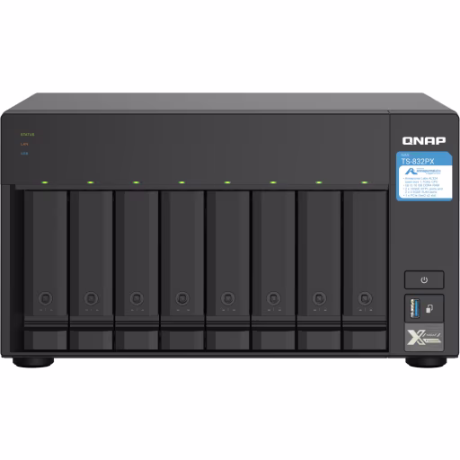Imagen 0 de Servidor NAS QNAP TS-832PX-4G Apine AL324 RAM4GB Admite 8*SATA 3.5" Torre
