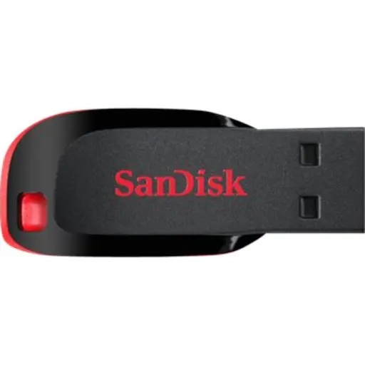 Imagen 1 de Pendrive 16GB SanDisk Cruzer Blade Z50 USB 2.0 Color Negro y Rojo