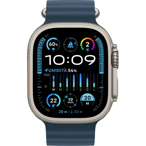 Imagen 1 de Smartwatch Apple Watch Ultra 2, 49mm OLED GPS Case titanio Correa ocean medianoc